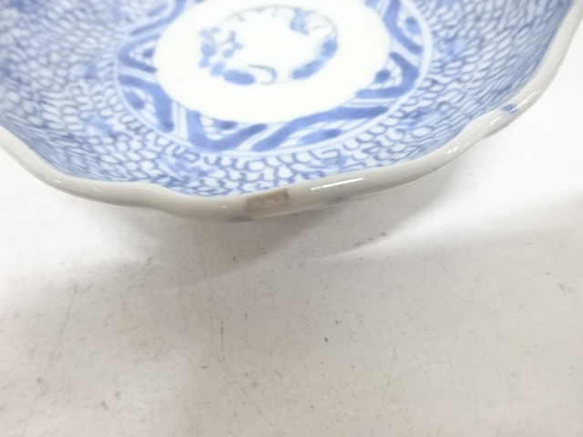  古伊万里　みじん染付　手塩皿　3客